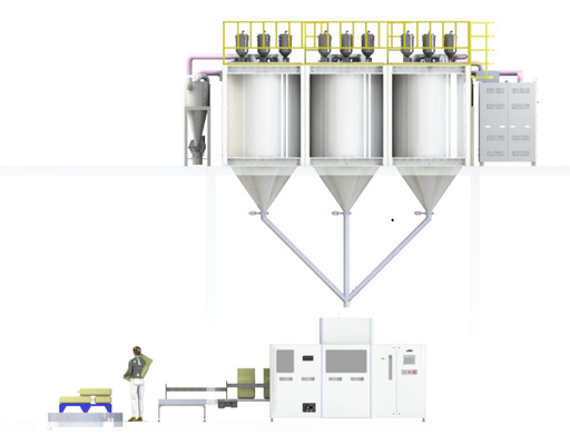 Het intelligente Auto Plastic de Machine van de Korrelverpakking het Wegen Stapelen voor 25kg-Zak