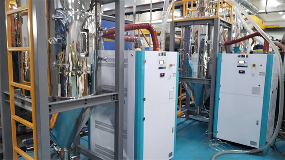 Bescherming tegen oververhitting Overbelasting Ontvochtiging Hopper Dryer Energiebesparing